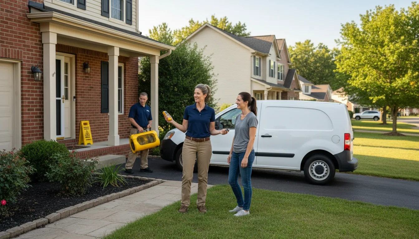 Residential water damage restoration in Crystal Spring, PA